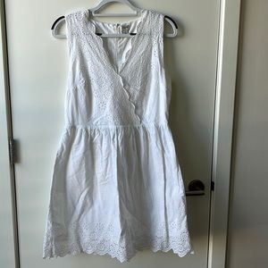 J Crew white lace dress